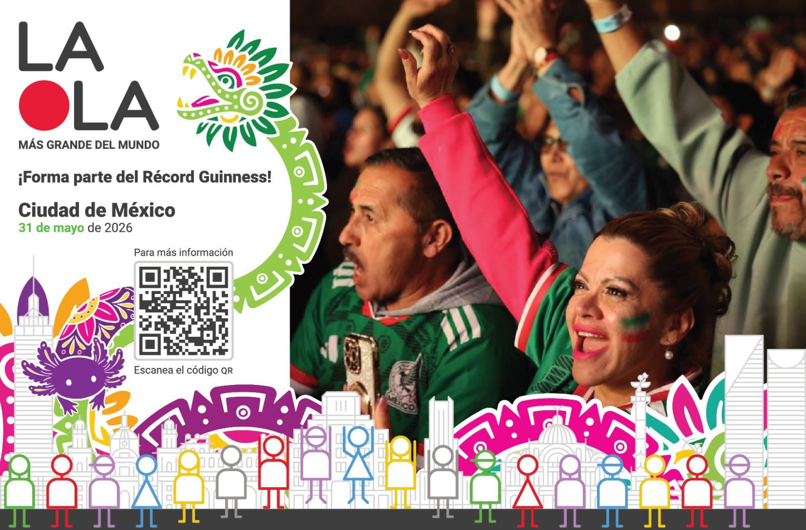 CDMX busca Récord Guinness por “La Ola Más Grande del Mundo”