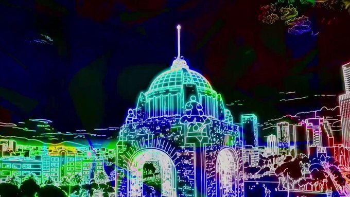 Videomapping sobre Bellas Artes