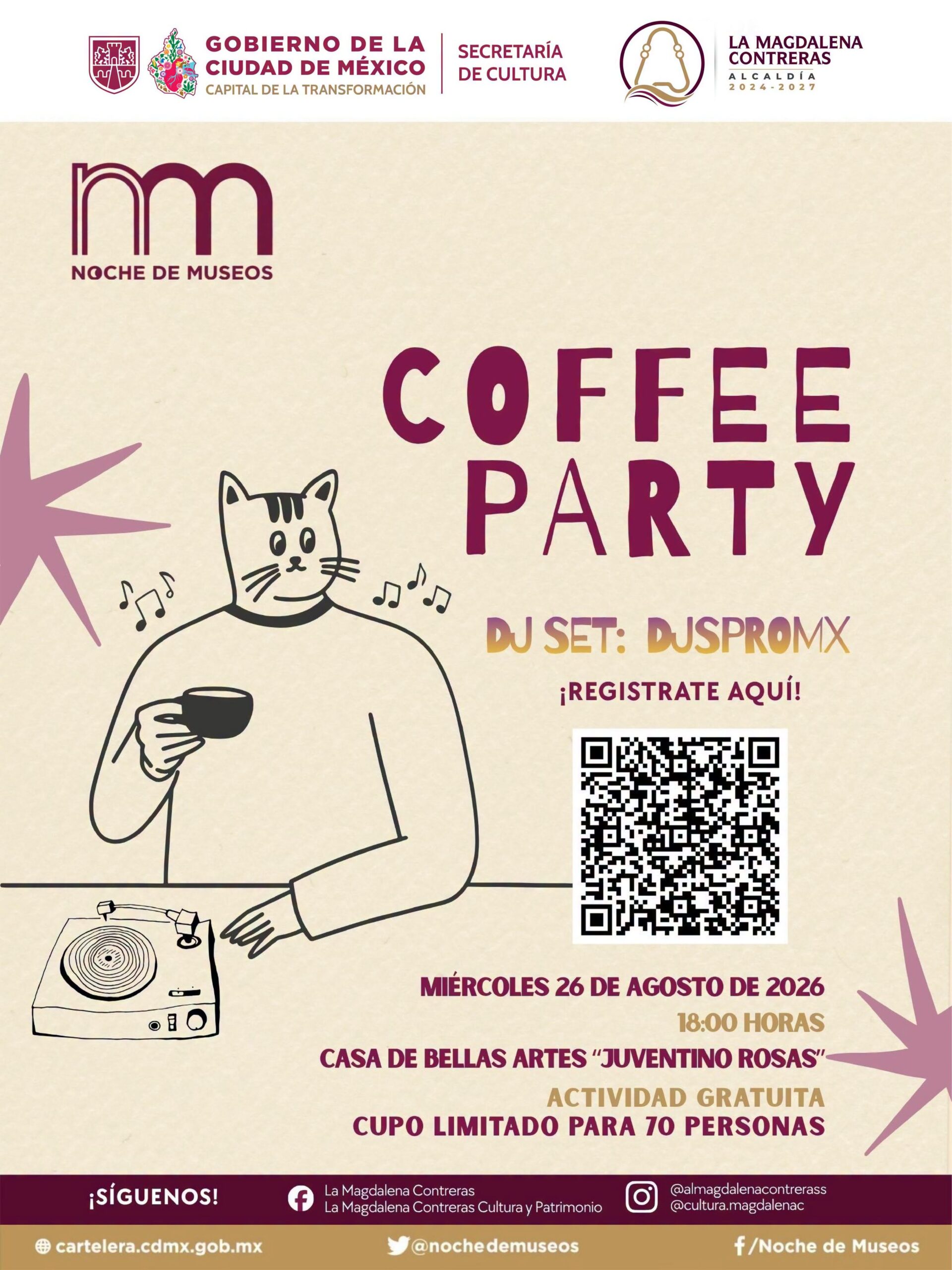 Coffee Party en plena noche de museos